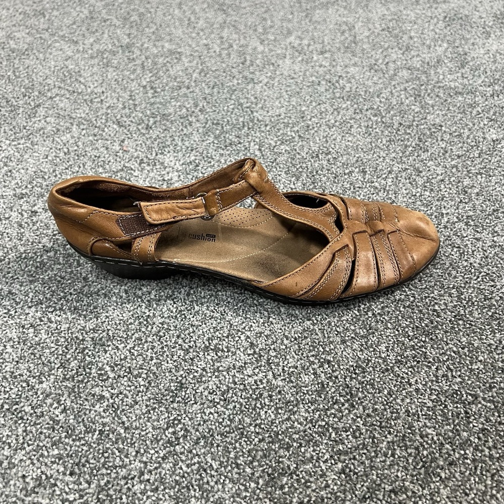 Clarks Womens 8.5 Brown Leather Mary Jane Comfort Walking Shoes 26132062